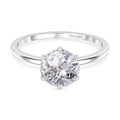 D'Joy Moissanit Ring 925 Silber rhodiniert (Größe 19.00) ca. 1,77 ct