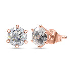 D'Joy Moissanit Ohrringe 925 Silber 750 rosévergoldet ca. 1.90 ct