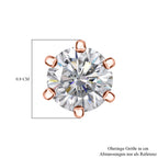 D'Joy Moissanit Ohrringe 925 Silber 750 rosévergoldet ca. 1.90 ct