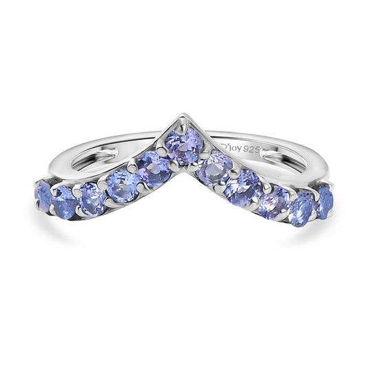 Imperiale Linie - Tansanit Ring 925 Silber rhodiniert (Größe 17.00) ca. 0.77 ct