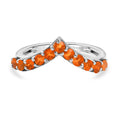 D'Joy Feueropal Ring 925 Silber rhodiniert (Größe 18.00) ca. 0,54 ct