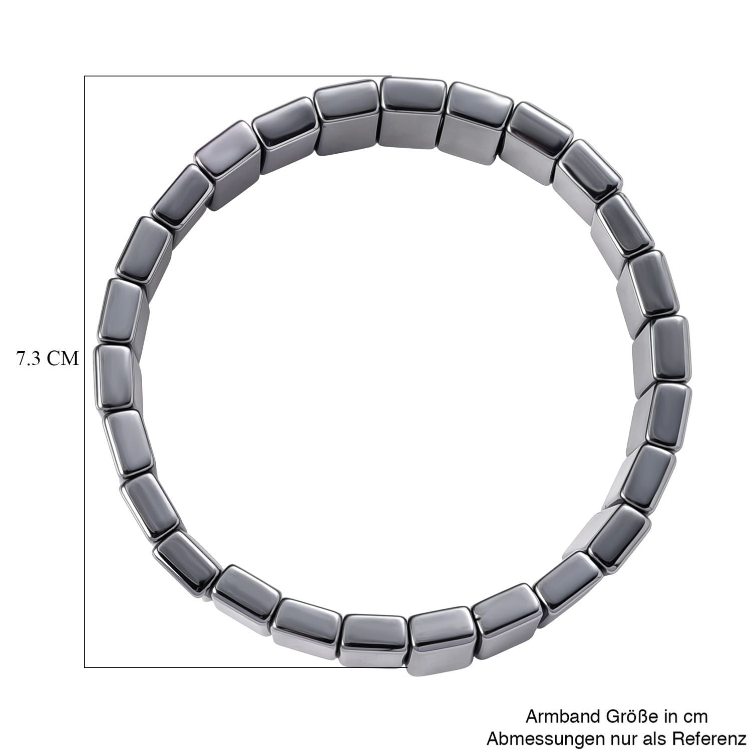Terahertz Armband, flexibel, 18 cm, ca. 150.00 ct