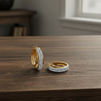 LUXURIANT DIAMOND - Lab Grown Diamant SI-GH SGL zertifiziert Ohrringe 925 Silber 750 Gelbgold Vermeil ca. 1,00 ct
