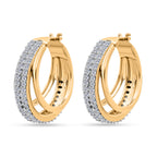 LUXURIANT DIAMOND - Lab Grown Diamant SI-GH SGL zertifiziert Ohrringe 925 Silber 750 Gelbgold Vermeil ca. 1,00 ct