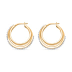LUXURIANT DIAMOND - Lab Grown Diamant SI-GH SGL zertifiziert Ohrringe 925 Silber 750 Gelbgold Vermeil ca. 1,00 ct