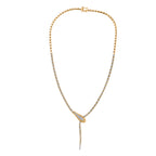 LUXURIANT DIAMOND - Lab Grown Diamant SI-GH SGL zertifiziert Halskette ca. 45 cm 925 Silber 750 Gelbgold Vermeil ca. 2.00 ct