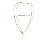 LUXURIANT DIAMOND - Lab Grown Diamant SI-GH SGL zertifiziert Halskette ca. 45 cm 925 Silber 750 Gelbgold Vermeil ca. 2.00 ct