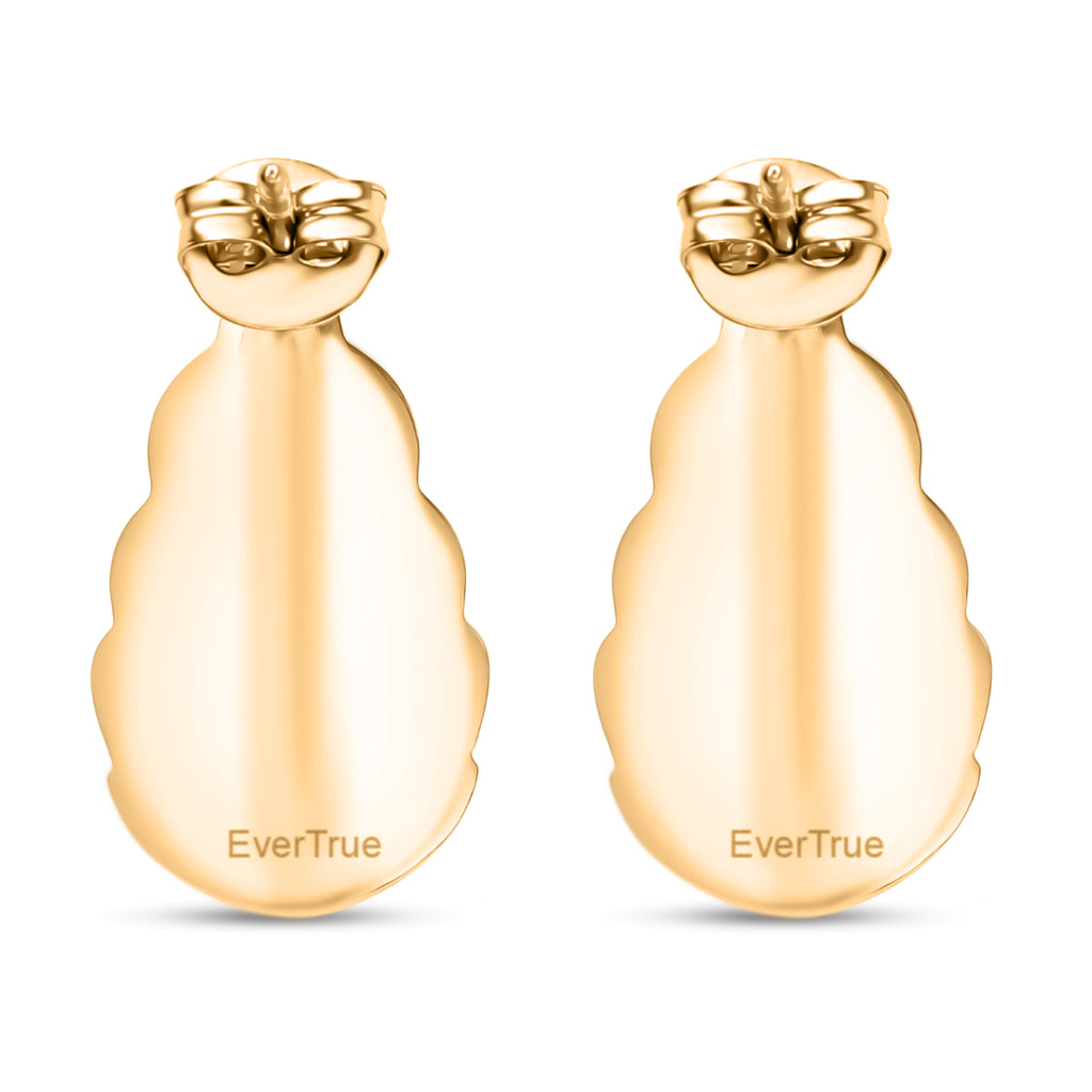 EVER TRUE Süßwasser Perle (7.5-8 mm) Ohrringe Nickelfreies Messing, Goldfarben