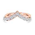D'Joy Moissanit Ring 925 Silber 750 rosévergoldet (Größe 19.00) ca. 0,68 ct
