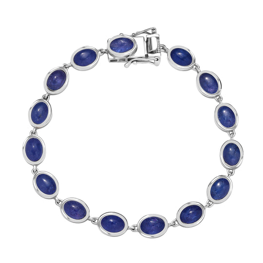 D'Joy AA Tansanit Armband ca. 19 cm 925 Silber rhodiniert ca. 25,65 ct.
