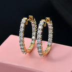 LUXURIANT DIAMOND - Lab Grown Diamant SI-GH Ohrringe 925 Silber 750 Gelbgold Vermeil ca. 2,00 ct.