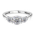 D'Joy Moissanit Ring 925 Silber rhodiniert (Größe 17.00) ca. 1,22 ct