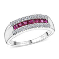 LUXURIANT DIAMOND - AAA Natürlicher Mosambik-Rubin, Lab Grown Diamant Ring 417 Gold (Größe 20.00) ca. 1,16 ct