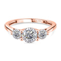 D'Joy Moissanit Ring 925 Silber 750 rosévergoldet (Größe 18.00) ca. 1,22 ct