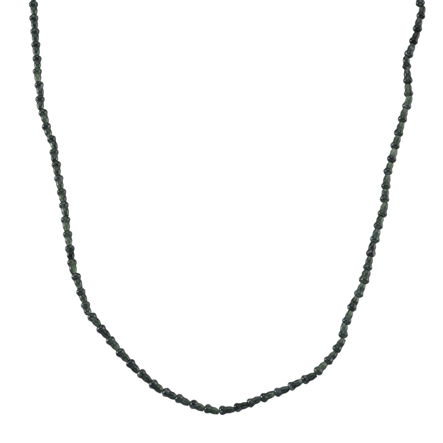 ALLE ERSTE MAL - D'Joy AAA Natürlicher Olmek Jadeit Halskette ca. 50 cm 925 Silber rhodiniert ca. 58.00 ct
