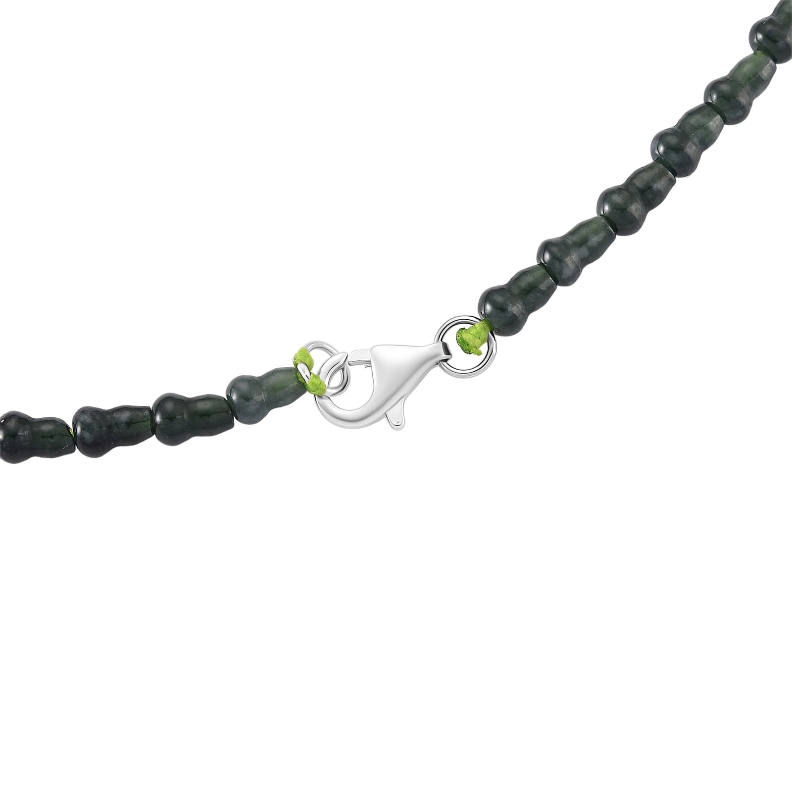 ALLE ERSTE MAL - D'Joy AAA Natürlicher Type-A Olmek Jadeit Halskette ca. 50 cm 925 Silber rhodiniert ca. 58.00 ct