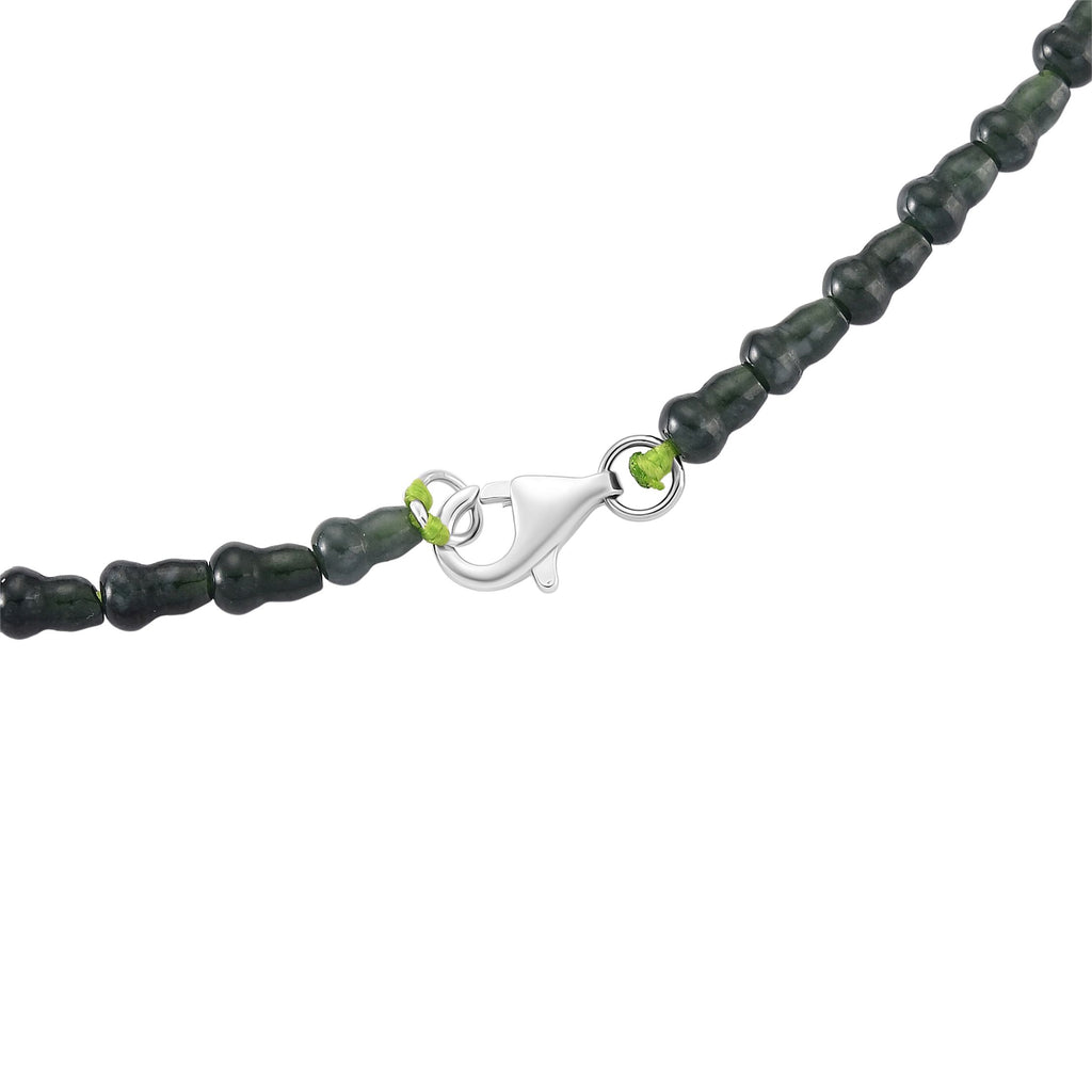 ALLE ERSTE MAL - D'Joy AAA Natürlicher Olmek Jadeit Halskette ca. 50 cm 925 Silber rhodiniert ca. 58.00 ct