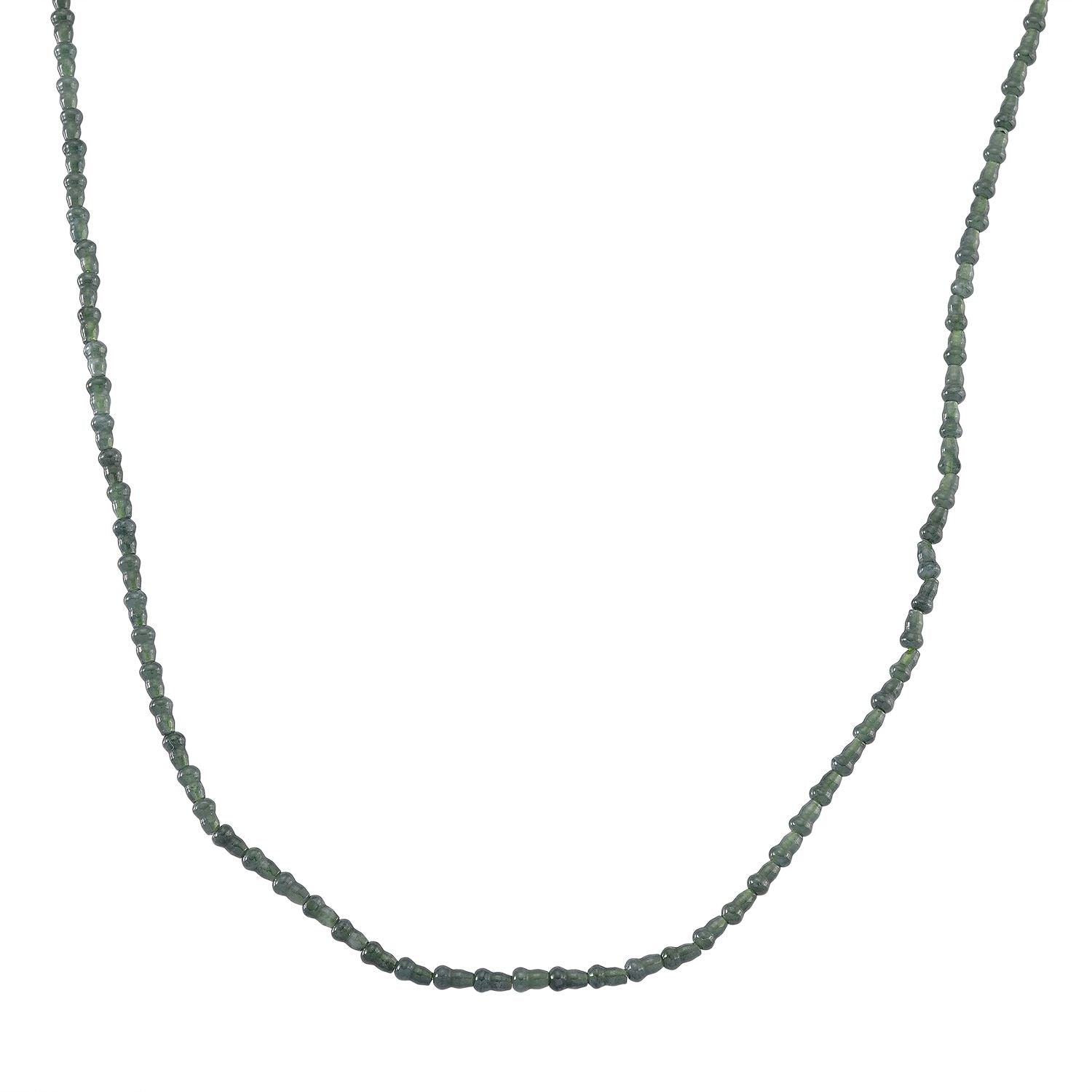ALLE ERSTE MAL - EXTREM SELTEN D'Joy AAA Natürlicher Type-A Olmek Jadeit Halskette ca. 50 cm 925 Silber rhodiniert ca. 58.00 ct