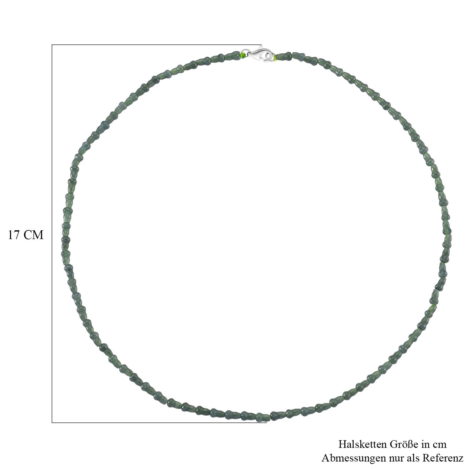 ALLE ERSTE MAL - EXTREM SELTEN D'Joy AAA Natürlicher Type-A Olmek Jadeit Halskette ca. 50 cm 925 Silber rhodiniert ca. 58.00 ct