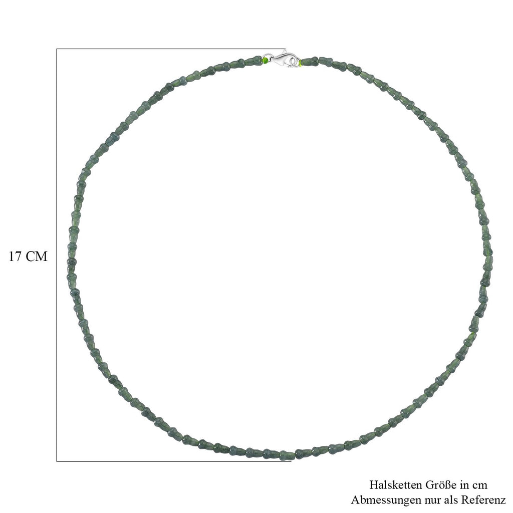 ALLE ERSTE MAL - EXTREM SELTEN D'Joy AAA Natürlicher Olmek Jadeit Halskette ca. 50 cm 925 Silber rhodiniert ca. 58.00 ct