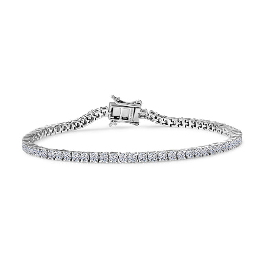 LUXURIANT DIAMOND - Lab Grown Diamant VS-EF SGL zertifiziert Armband ca. 19 cm 925 Silber 750 Gelbgold Vermeil ca. 4,00 ct.