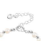 Mehrfarbige Süßwasser Perle Armband ca. 15.25 cm + 5 cm Extender, Nickelfreies Messing Silberfarben