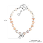 Mehrfarbige Süßwasser Perle Armband ca. 15.25 cm + 5 cm Extender, Nickelfreies Messing Silberfarben