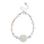 Weiße Süßwasser Perle Armband ca. 15.85 cm + 3.5 cm Extender, Nickelfreies Messing
