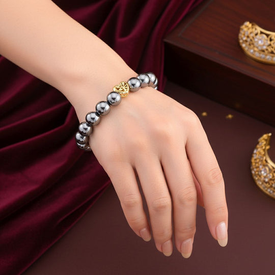 Terahertz Herz Armband ca. Flexibles cm Nickelfreies Messing ca. 130.00 ct