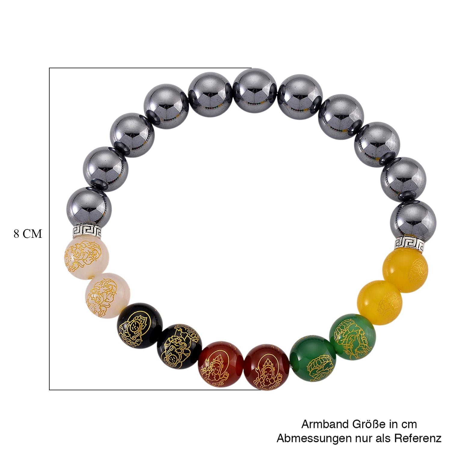 Mehrfarbig Edelsteine, Terahertz Armband ca. Flexibles cm ca. 135.00 ct
