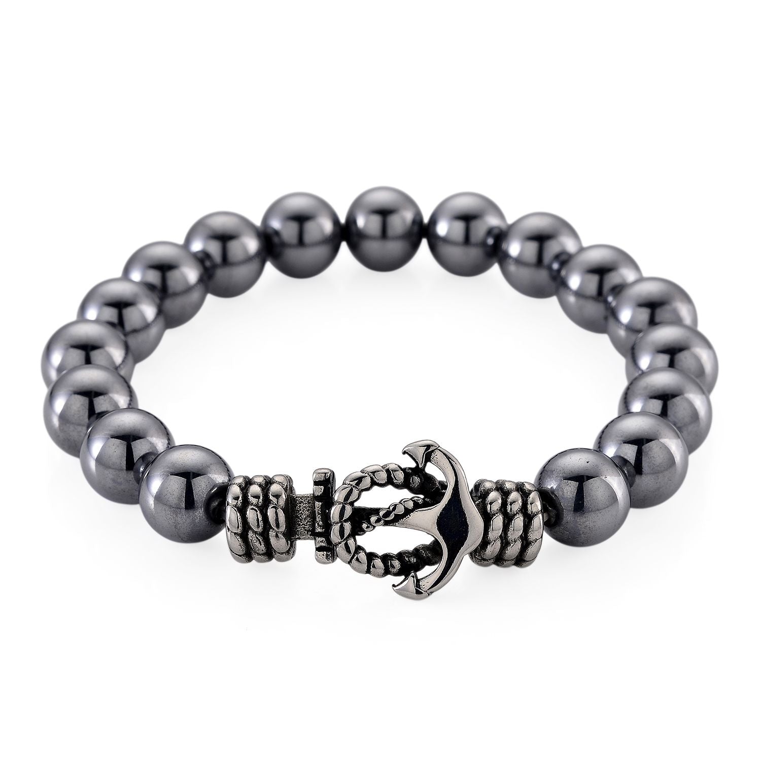Terahertz Armband ca. Flexibles cm Reiner Edelstahl Schwarz oxidiert ca. 120.00 ct