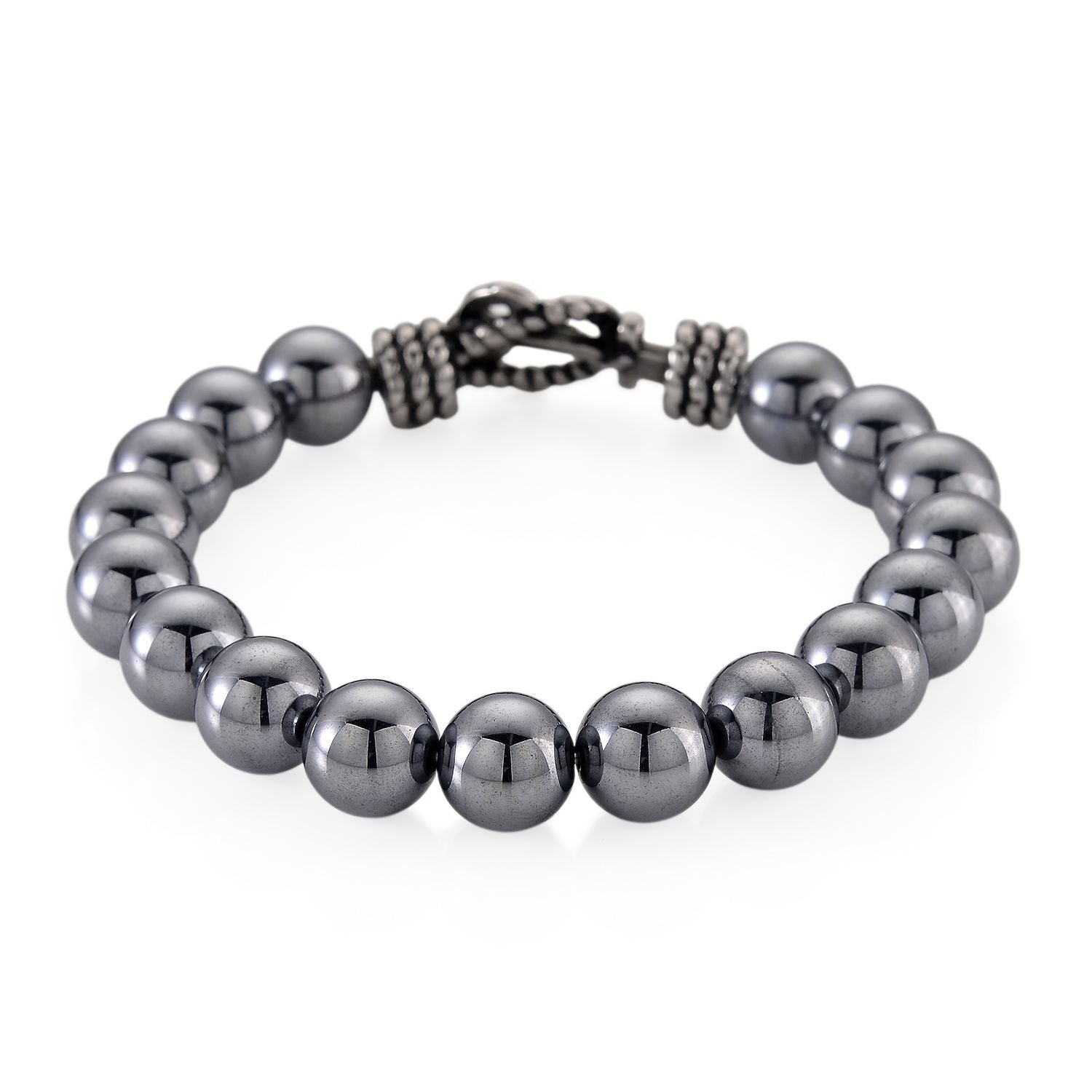 Terahertz Armband ca. Flexibles cm Reiner Edelstahl Schwarz oxidiert ca. 120.00 ct