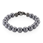 Terahertz Armband ca. Flexibles cm Reiner Edelstahl Schwarz oxidiert ca. 120.00 ct