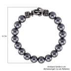 Terahertz Armband ca. Flexibles cm Reiner Edelstahl Schwarz oxidiert ca. 120.00 ct