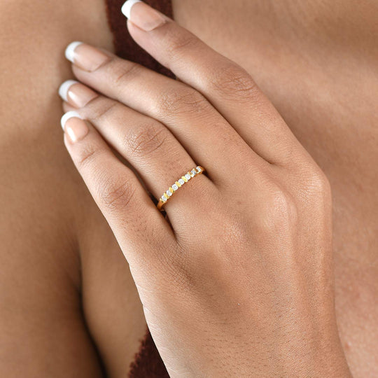 LUXURIANT DIAMOND - Lab Grown Diamant SI-GH Ring 925 Silber 750 Gelb Vergoldet (Größe 21.00) ca. 0.20 ct