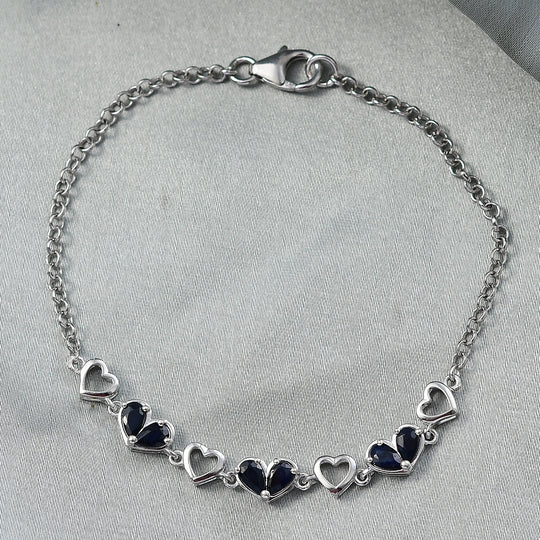 D'Joy Afrikanischer Rubin (Fissure gefüllt) Armband ca. 20 cm 925 Silber 750 Gelb Vergoldet ca. 1.90 ct
