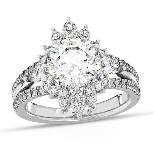 CLARTE Eternal - Moissanit Ring, 925 Silber rhodiniert (Größe 17.00) ca. 3.51 ct