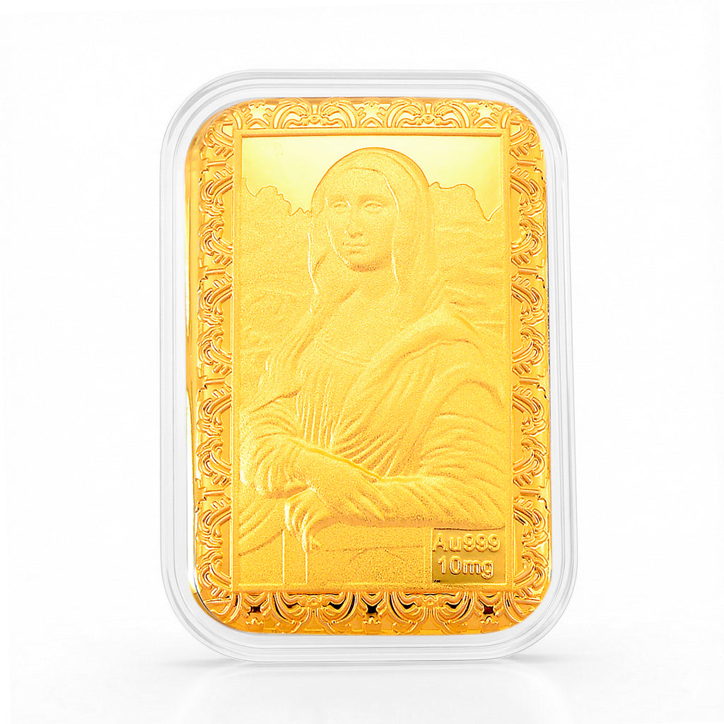 999er Goldfolie mit Mona Lisa-Motiv, 2,6x4cm, 10mg