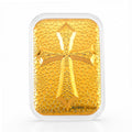999er Goldfolie mit Kreuz-Motiv, 10mg, 3,1x4,5cm