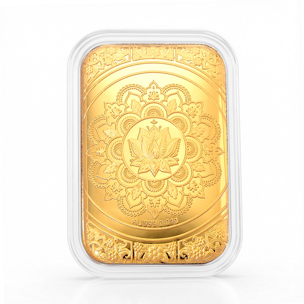 EXKLUSIVES GESCHENK - 999er Goldfolie mit Lotus-Mandala 10mg
