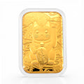 EXKLUSIVES GESCHENK - 999er Goldfolie mit Glückskatze 10mg
