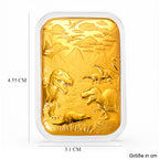 EXKLUSIVES GESCHENK - 999er Goldfolie mit Dinosaurier, 10mg