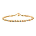 LUXURIANT DIAMOND - Lab Grown Mehrfarbiger Diamant SI-GH SGL zertifiziert Armband ca. 19 cm 925 Silber 750 Gelbgold Vermeil ca. 2.00 ct