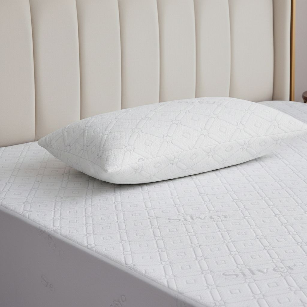 LIVMORE Kissenbezug, wasserdicht, silberbeschichtet, 50x75cm, Weiß