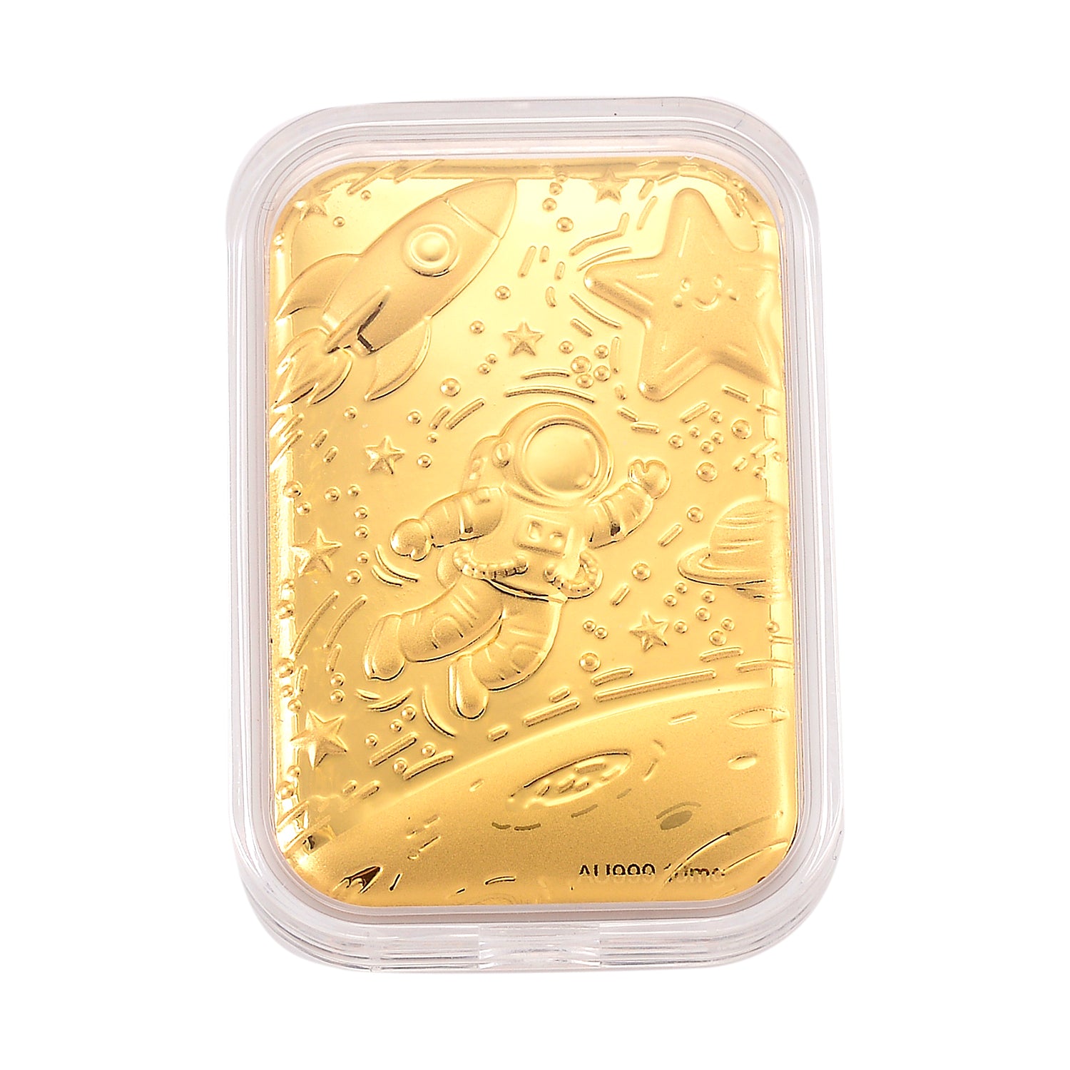 EXKLUSIVES GESCHENK - 999er Feingoldplatte mit Universal Motiv, 10mg