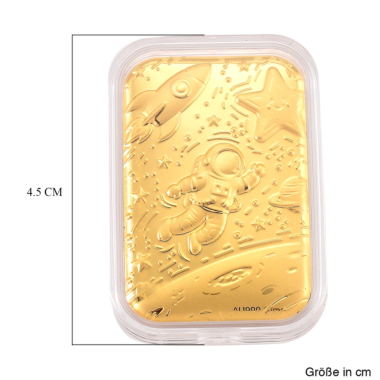 EXKLUSIVES GESCHENK - 999er Feingoldplatte mit Universal Motiv, 10mg