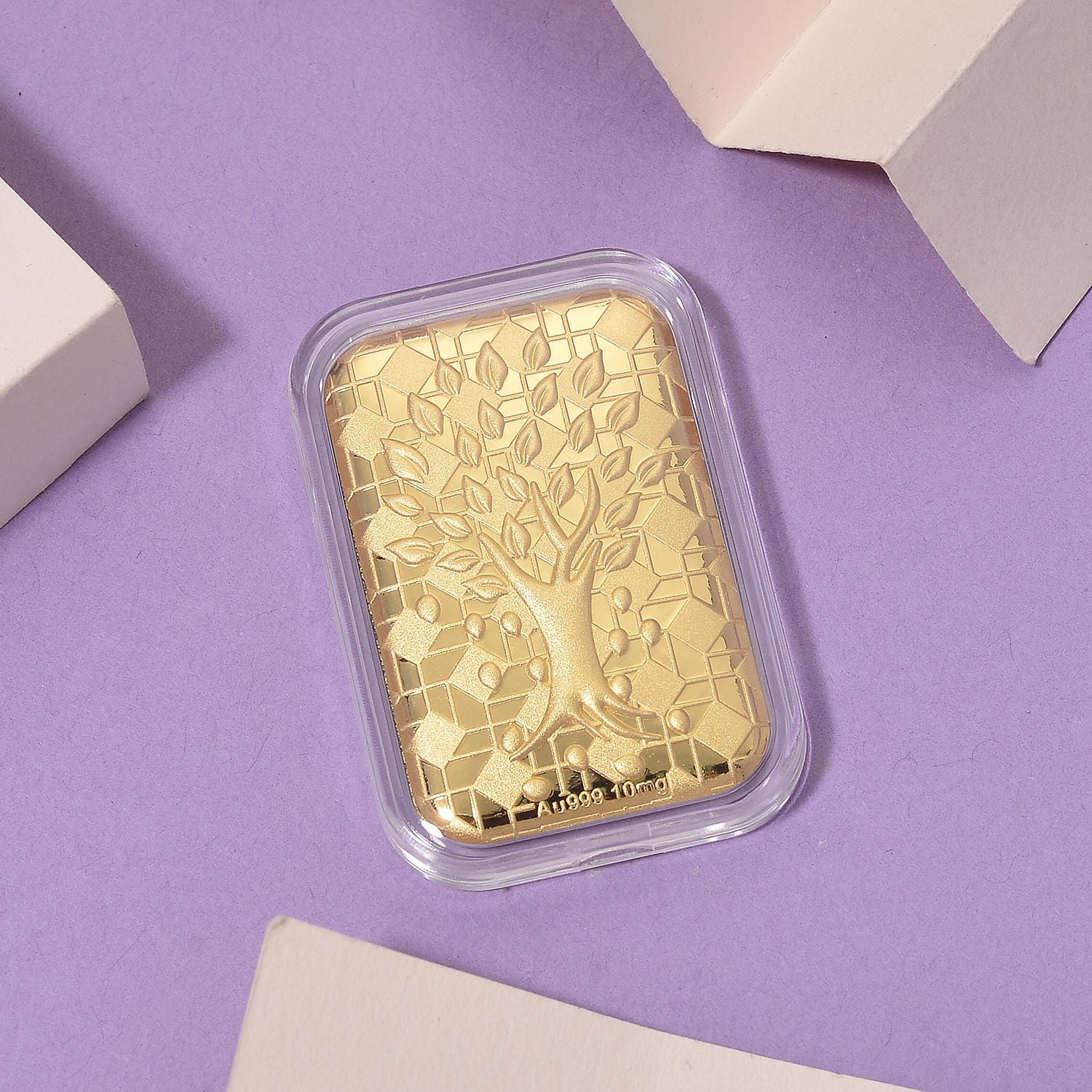 EXKLUSIVES GESCHENK - 999er feingoldplatte mit Bibel Motiv, 10mg 999 Gold