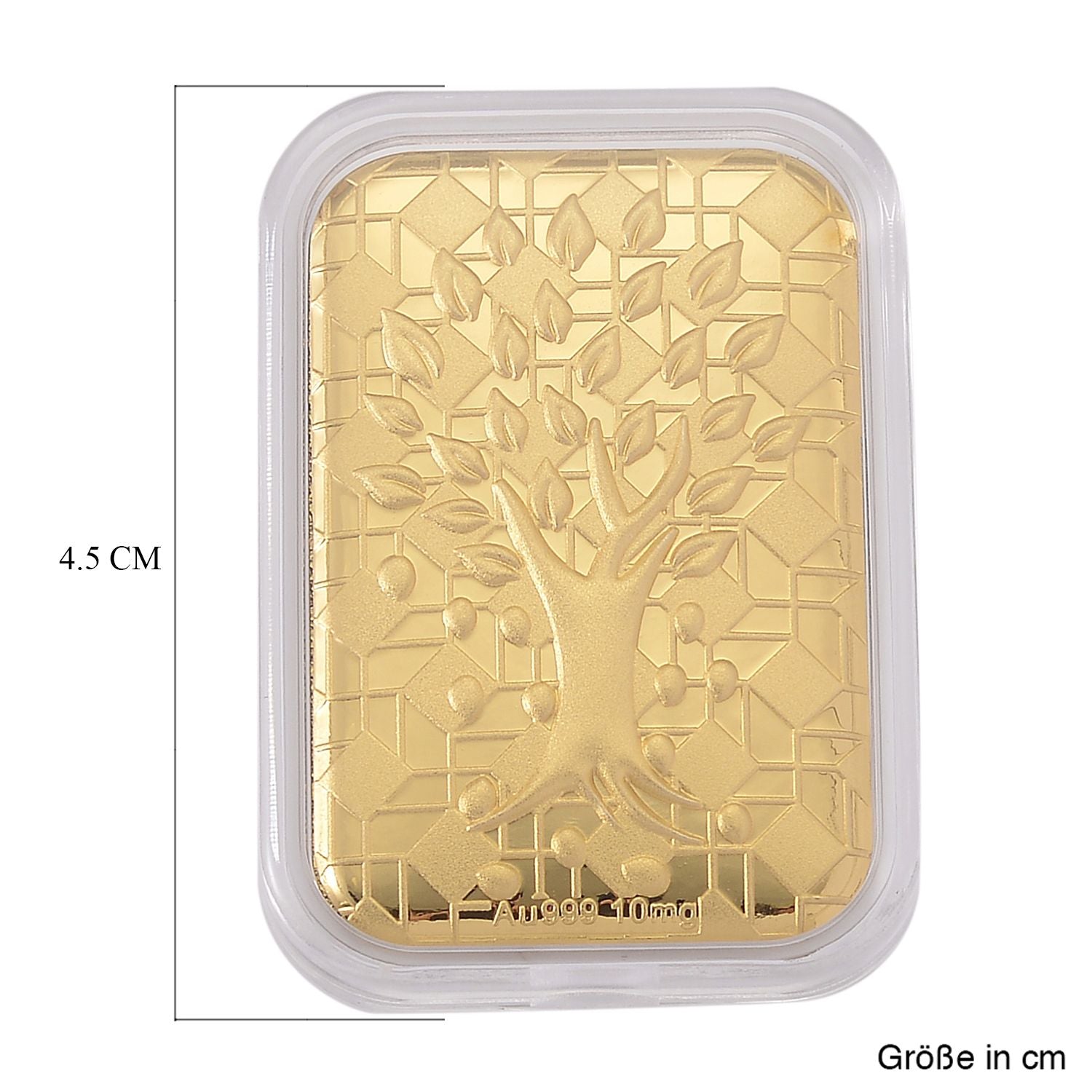 EXKLUSIVES GESCHENK - 999er feingoldplatte mit Bibel Motiv, 10mg 999 Gold
