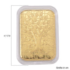 EXKLUSIVES GESCHENK - 999er feingoldplatte mit Bibel Motiv, 10mg 999 Gold