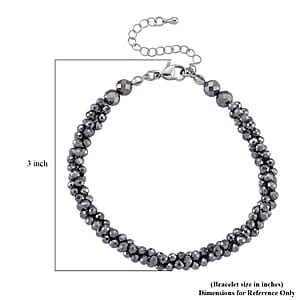 Terahertz Armband ca. Flexibles cm 316L Edelstahl ca. 35,00 ct.